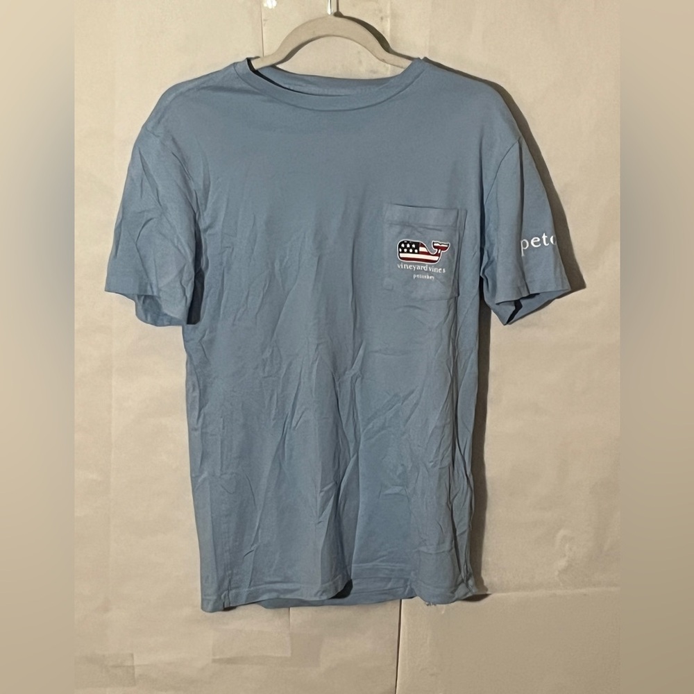 Vineyard Vines Blue Petoskey Pocket Tee size XS